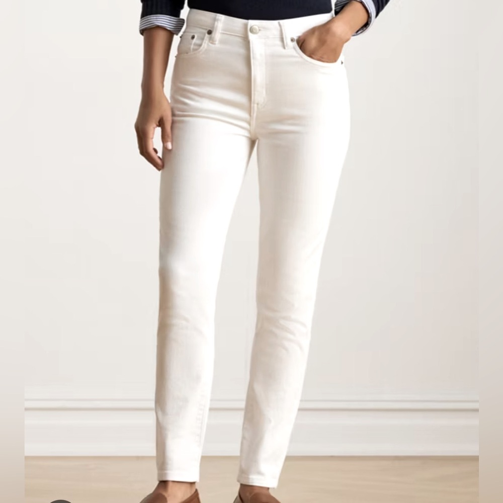 Ralph Lauren classic skinny curvy white jeans size 10
